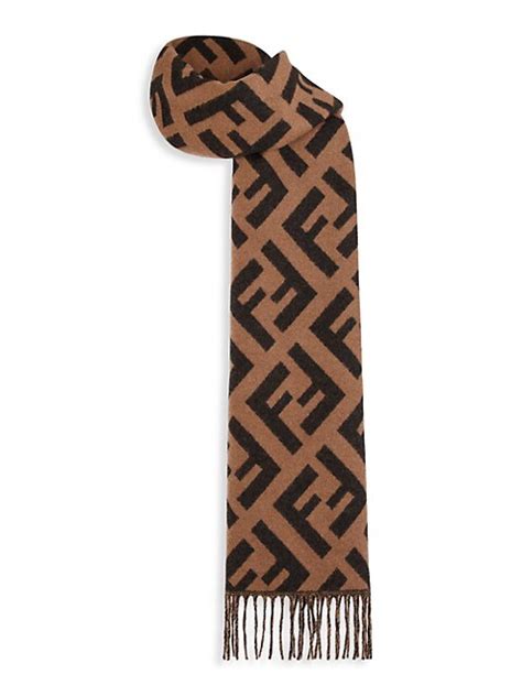 Shop Fendi FF Logo Cashmere Scarf 